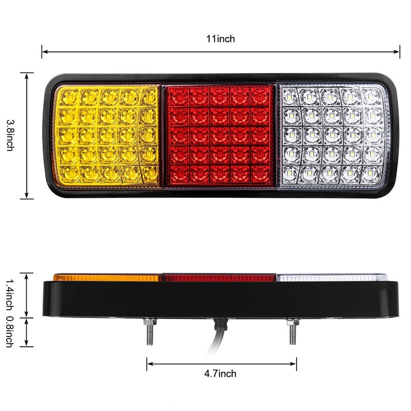 LINKITOM 75 LED Truck Tail Light Bar, Super Bright 12v Turn Signal Brake Reverse Taillight for Truck Boat Snowmobile Trailer Pickup RV Camper UTV UTE Vans (2PCS) - Image 3